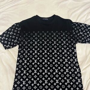 Louis Vuitton Black and White Monogram Tee